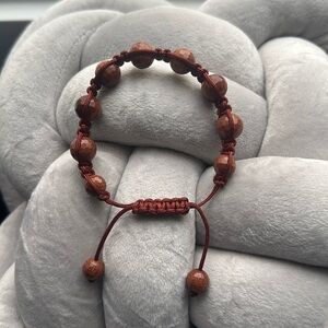 Unisex Brown Ball Bracelet